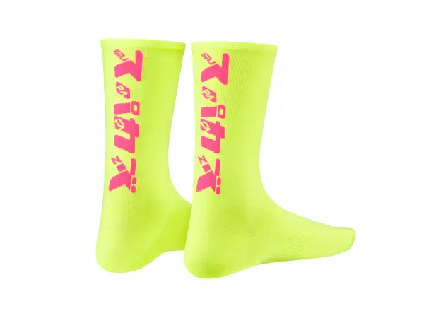 Ponožky Supacaz Katakana Neon Yellow/Neon Pink