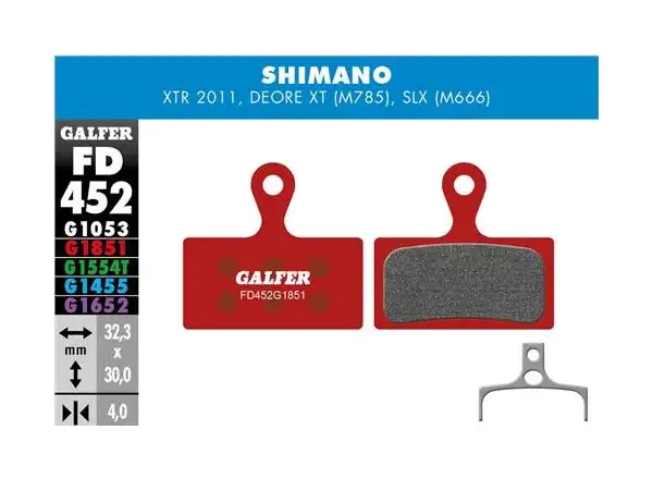 Brzdové doštičky Galfer FD452 Advanced G1851 pre Shimano