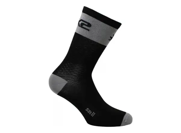 SIXS Krátke MTB ponožky s logom čierna/šedá