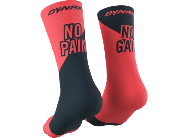 Dynafit No pain No gain športové ponožky Fluo Coral