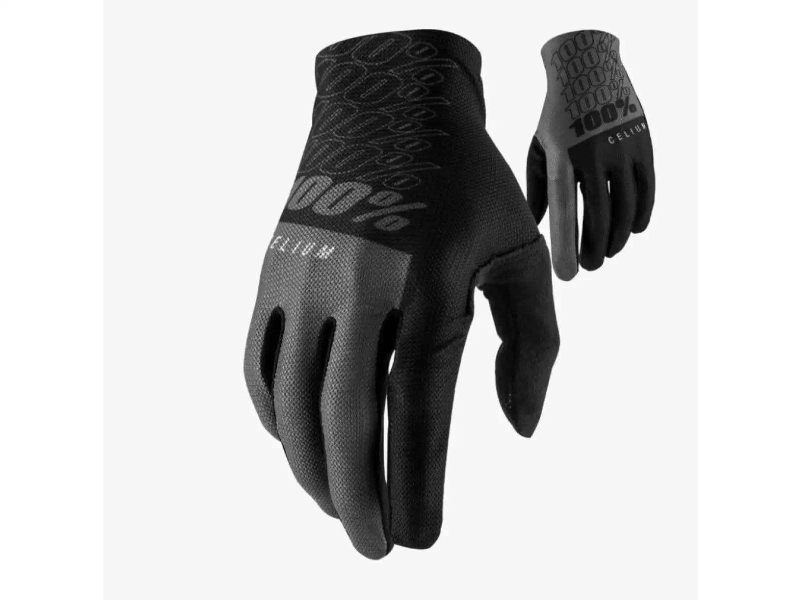 100% Celium Pánske rukavice Black/Grey