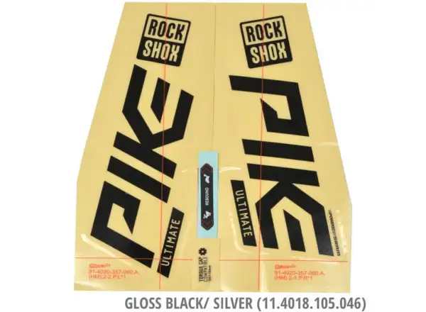 Rock Shox Nálepka Pike Ultimate 27,5"/29" 2021 lesklá čierna pre striebornú