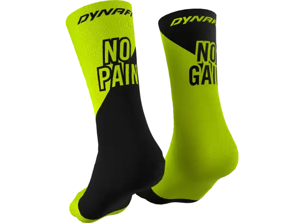 Dynafit No pain No gain športové ponožky Neon Yellow/Black Out