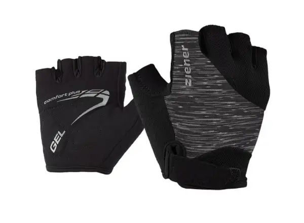 Detské rukavice Ziener Canizo Junior krátke čierne/sivé