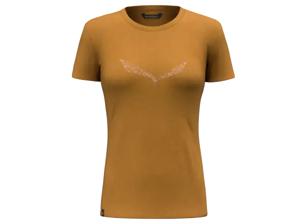 Salewa Solid Dry Dámske tričko s krátkym rukávom Golden Brown