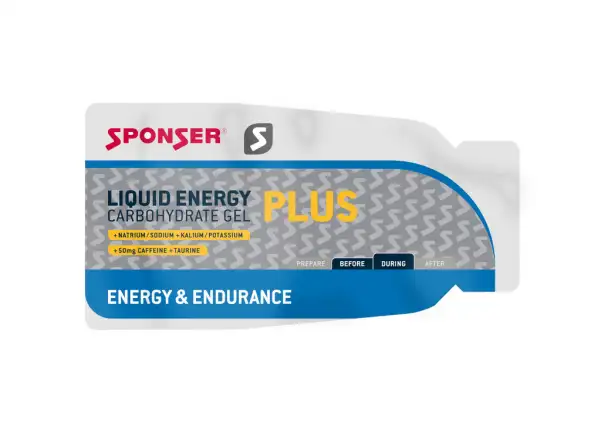 Sponser Liquid Energy Plus energetický gél s kofeínom neutrálny 35 g