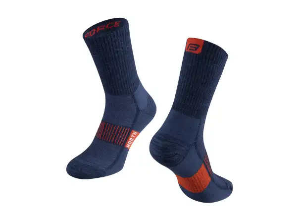 Force North zimné ponožky modré/oranžové