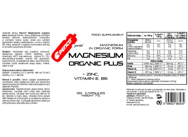Penco Magnesium Organic Plus 120 tabliet