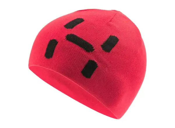 Haglöfs obojstranná čiapka s logom Scarlet Red/True Black