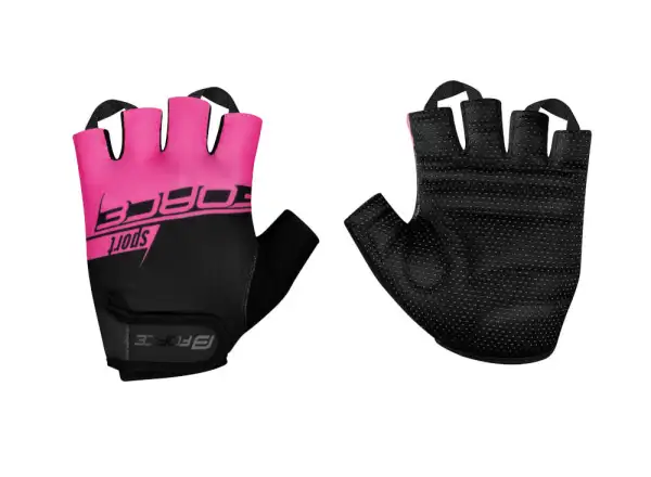Force Sport Lady krátke rukavice čierna/ružová