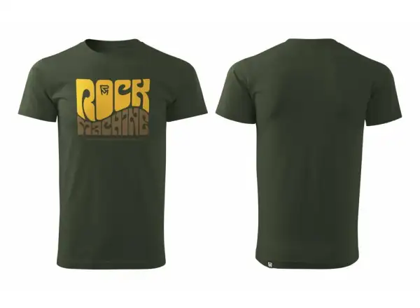 Rock Machine Wave pánske tričko s krátkym rukávom olivovo zelené