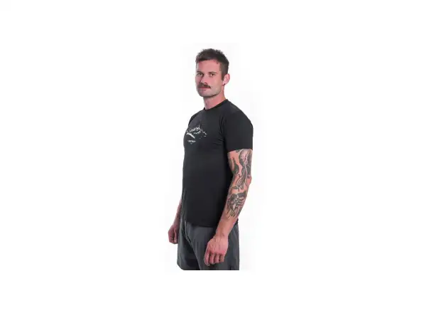 Sensor Coolmax Tech Mountains Pánske tričko s krátkym rukávom Black