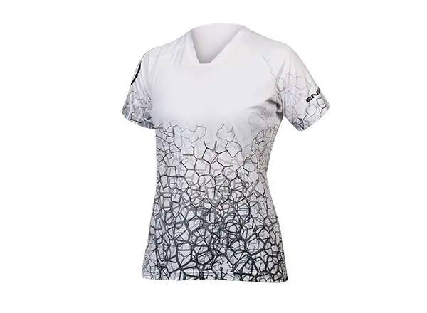 Dámske tričko s krátkym rukávom Endura SingleTrack Print Tee LTD White