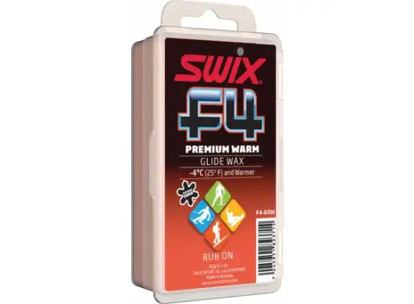 Swix F4 skluzný vosk premium warm 60 g