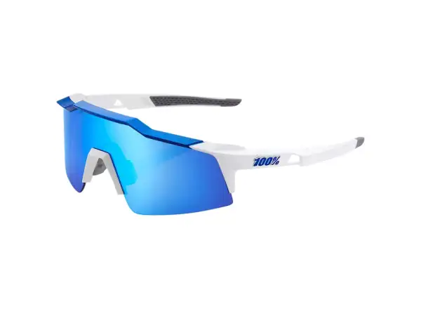 100% okuliare Speedcraft SL Matte White/Metallic Blue Hiper Mulilayer lens