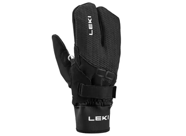 Bežecké rukavice Leki CC Thermo Shark Lobster (2+2) Black