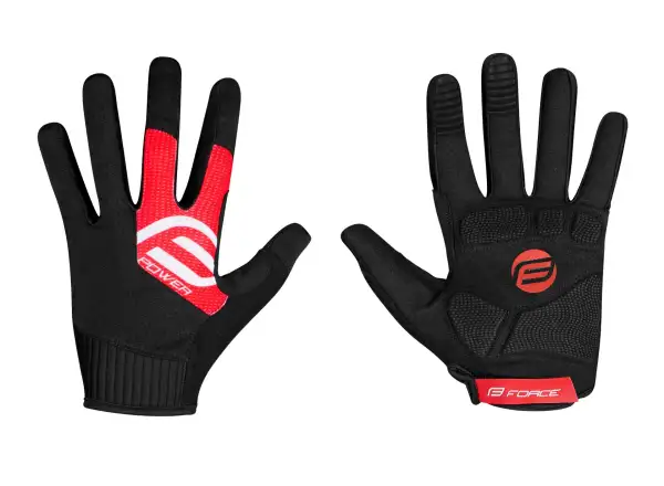 Force MTB Power rukavice čierna/červená