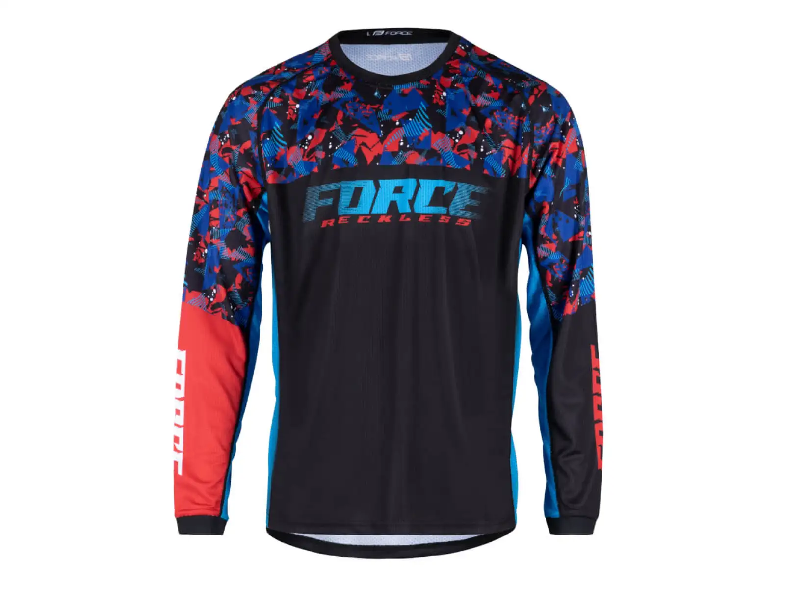Force Reckless unisex dres s dlhým rukávom čierna/červená/modrá