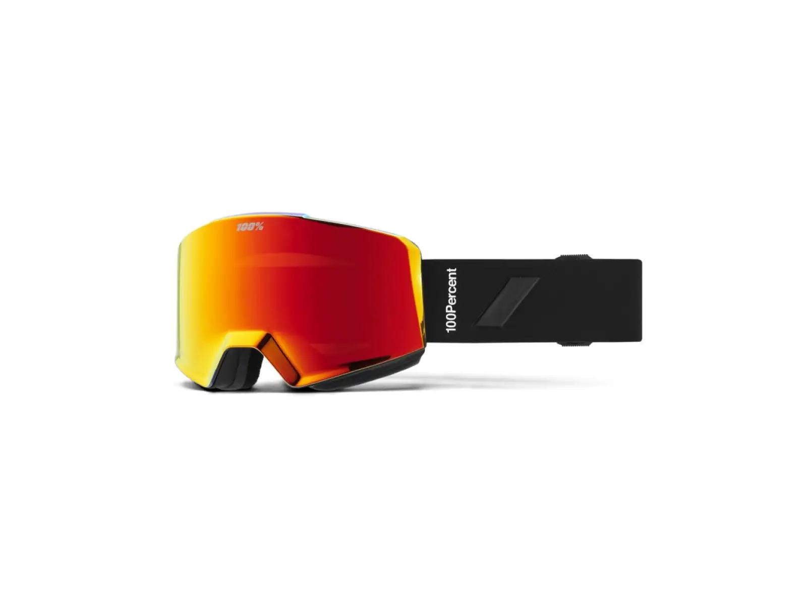 100% lyžiarske okuliare Norg Black/HiPER Red Mirror