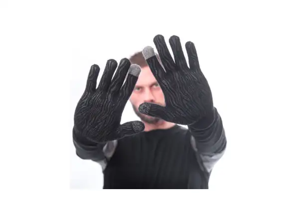 Sensor Merino rukavice čierne