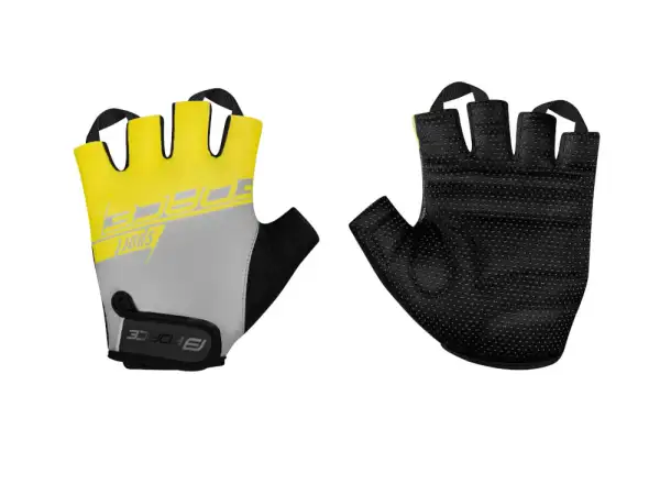 Krátke rukavice Force Sport šedá/žltá