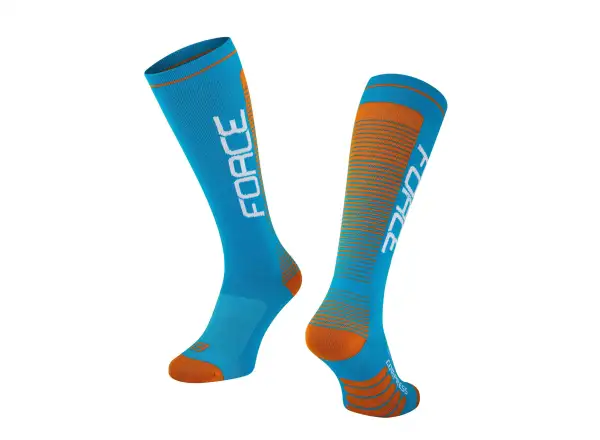 Kompresné ponožky Force Compress Blue/Orange