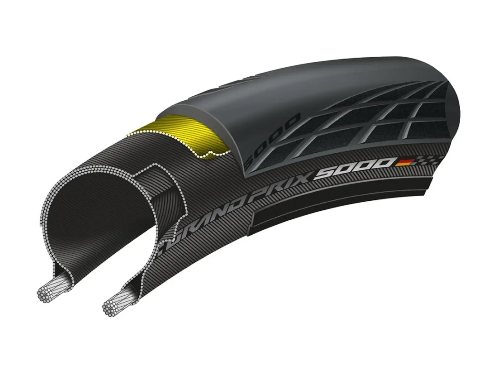 Cestná pneumatika Continental GrandPrix 5000 Kevlar 25 - 622 black