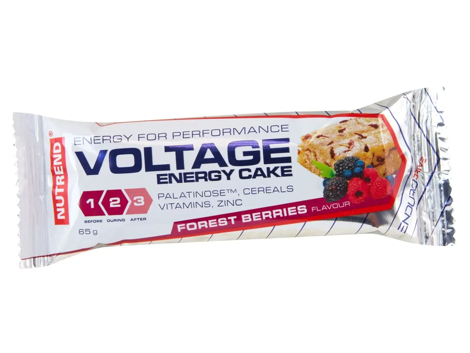 Nutrend tyčinka Voltage Energy Cake 65g lesné plody