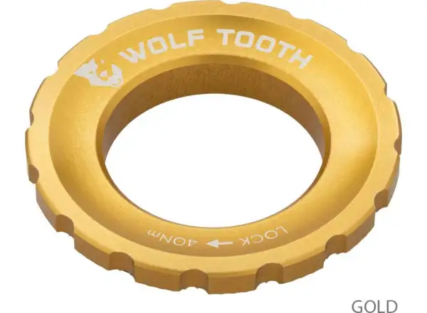 Zlatá vonkajšia matica Wolf Tooth Centerlock