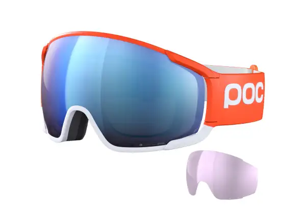 Zjazdové okuliare POC Zonula Clarity Comp Fluorescent Orange/Spektris Blue veľkosť 2,5 mm Uni