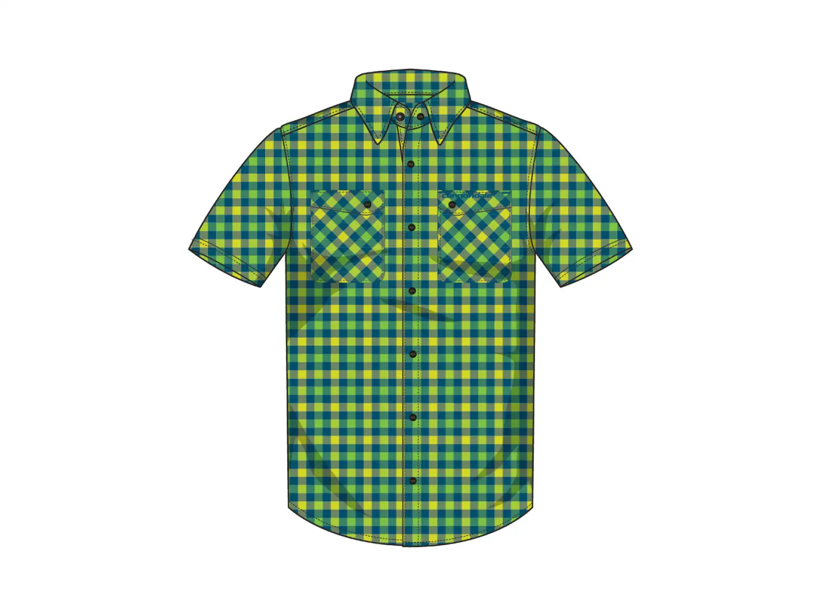 Cannondale Shop Shirt pánska košeľa zelená kockovaná