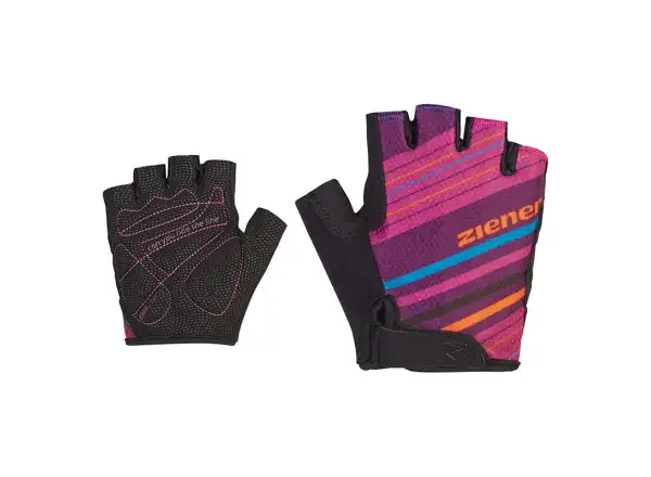 Ziener Cäcilia Junior detské rukavice krátke fialové/čierne