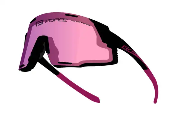 Cyklistické okuliare Force Grip Black/pink