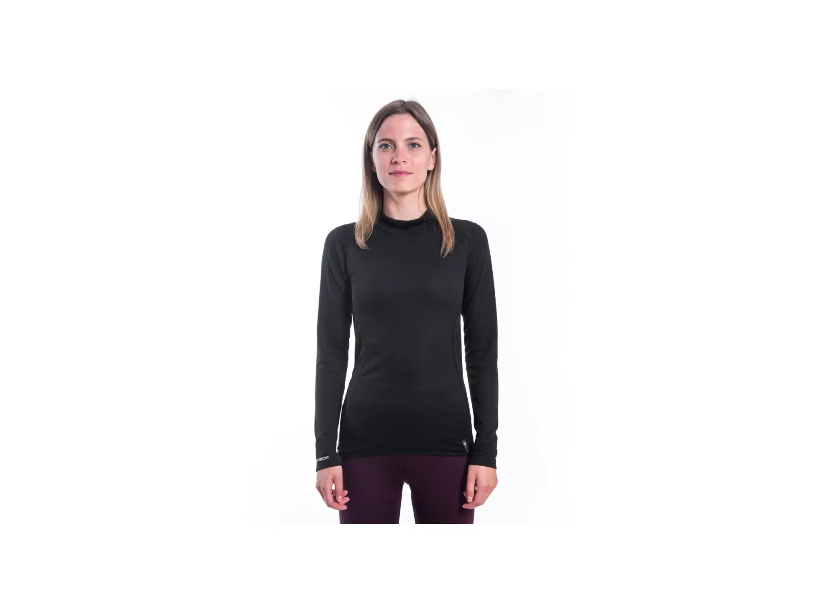 Sensor Double Face dámske tričko s dlhým rukávom čierne