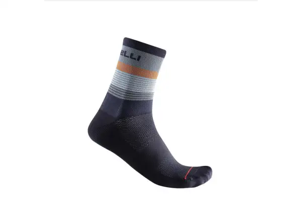 Ponožky Castelli Scia 12 Steel Blue/Orange