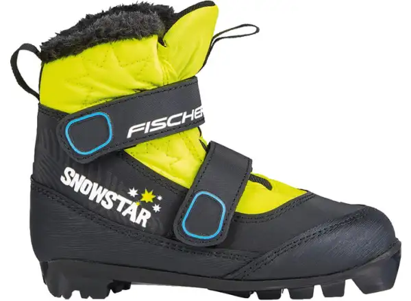 Fischer Snowstar Black Yellow detské topánky na bežky