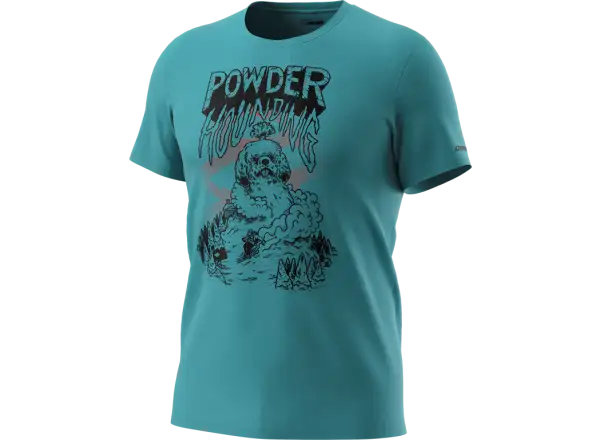 Dynafit 24/7 Artist Series Cotton pánske tričko Storm blue/Powder Hounding