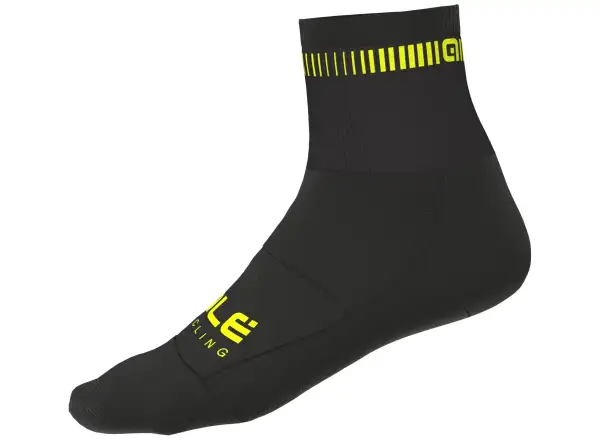 Ponožky Alé Logo Q-Skin Black/Fluo Yellow