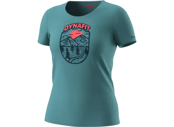 Dynafit Graphic Cotton dámské tričko krátký rukáv brittany blue/horizon