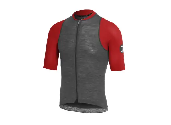 Dotout Elite Pánske tričko s krátkym rukávom Melange Dark Grey/Red