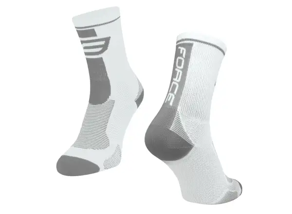 Force Dlhé ponožky biele/sivé