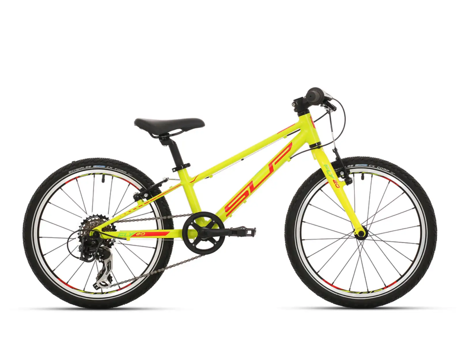 Superior F.L.Y. 20 2017 matný rádioaktívny žltý/červený/zelený detský bicykel