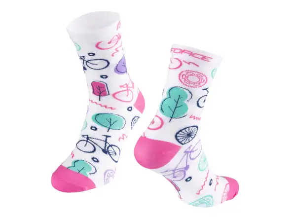 Ponožky Force Cruise biele/ružové