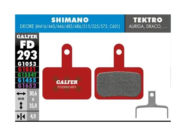 Galfer FD293 Advanced G1851 brzdové doštičky pre Shimano/Tektro/TRP