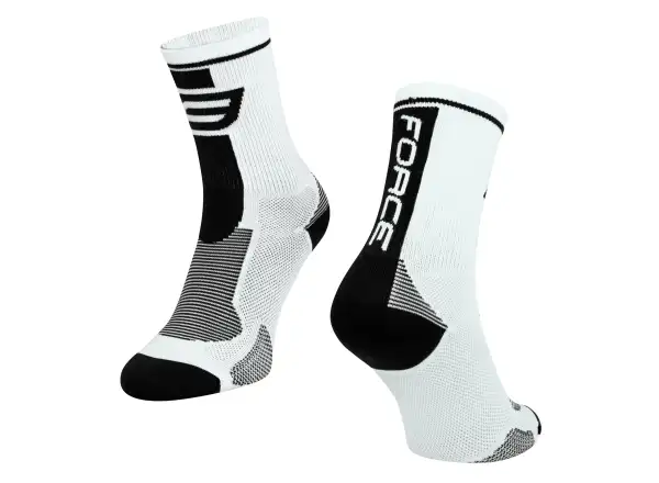 Force Dlhé ponožky biele/čierne