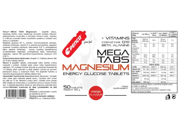 Penco Mega Tabs Magnesium 50 tabliet