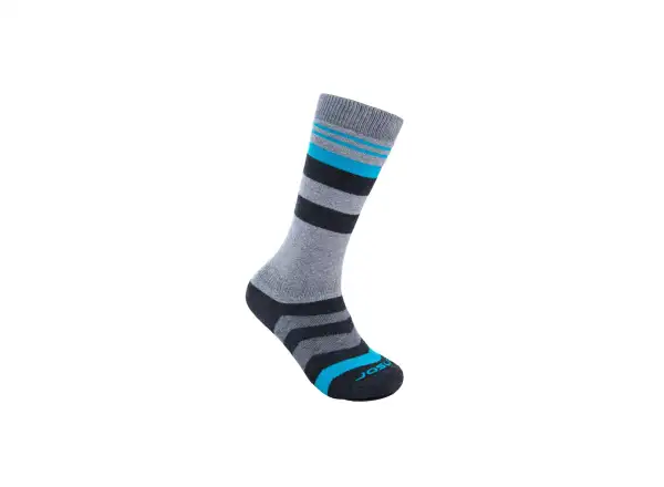 Detské ponožky Sensor Slope Merino Grey/Black/Turquoise