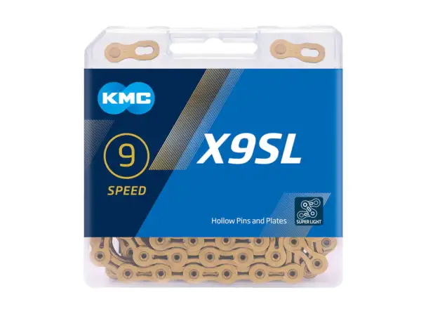 Reťaz KMC X9SL zlatá 114 článkov