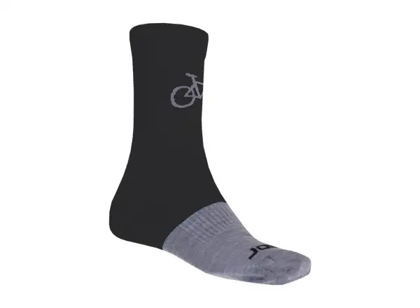 Sensor Tour Merino Ponožky čierna/šedá