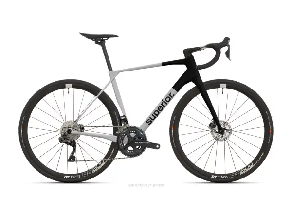 Cestný bicykel Superior X-Road 6.3 GF lesklý šedý / čierny
